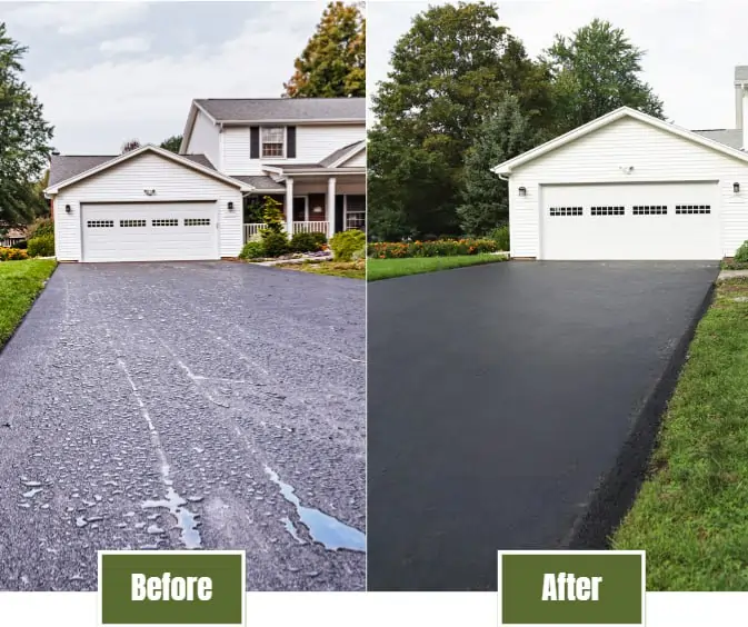 Asphalt before and after