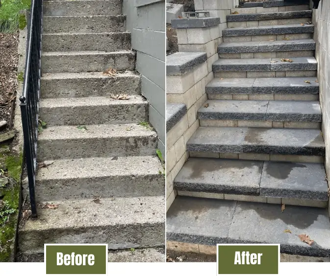 Before and After Retaining wall